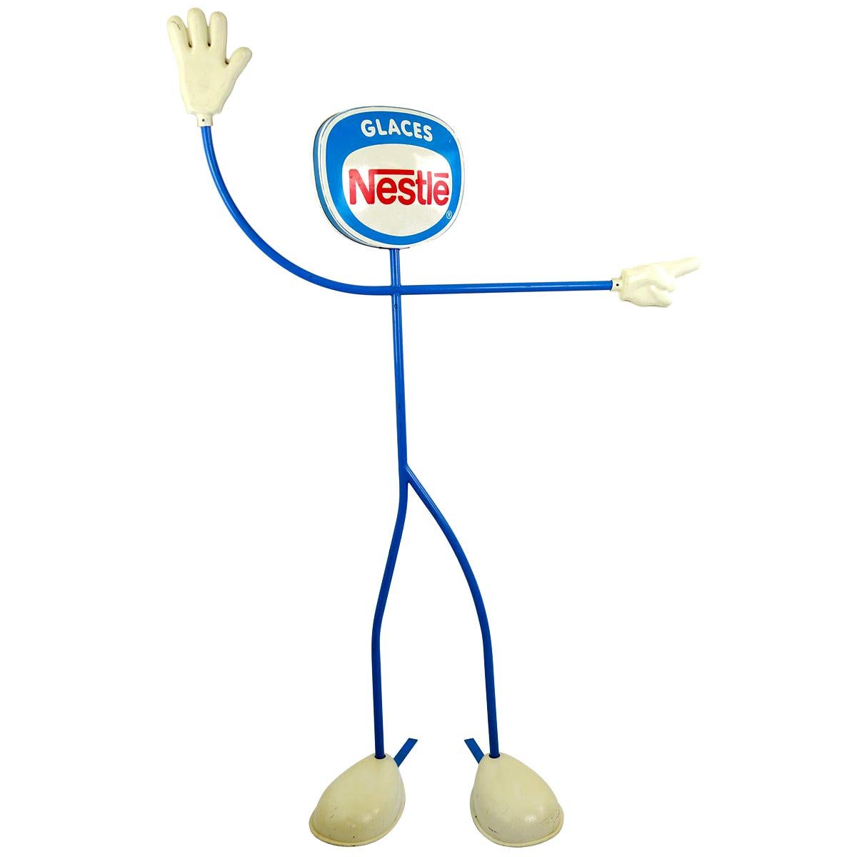 1970s Life-Size Promotional Object Made by Nestlé Selling Ice Cream "Glaces"