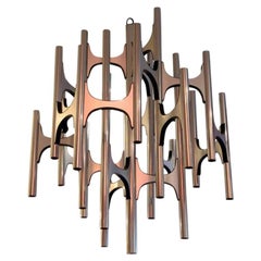 1970s Lightolier Chandelier Designed by Sciolari