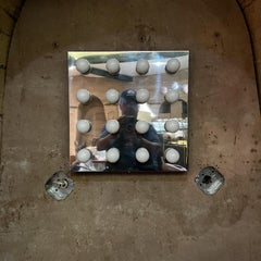 Applique murale à 16 ampoules Lightolier des années 1970 à panneaux chromés plats