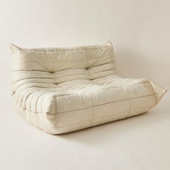 1970s Ligne Roset Togo 2 Seater Sofa by Michel Ducaroy in White