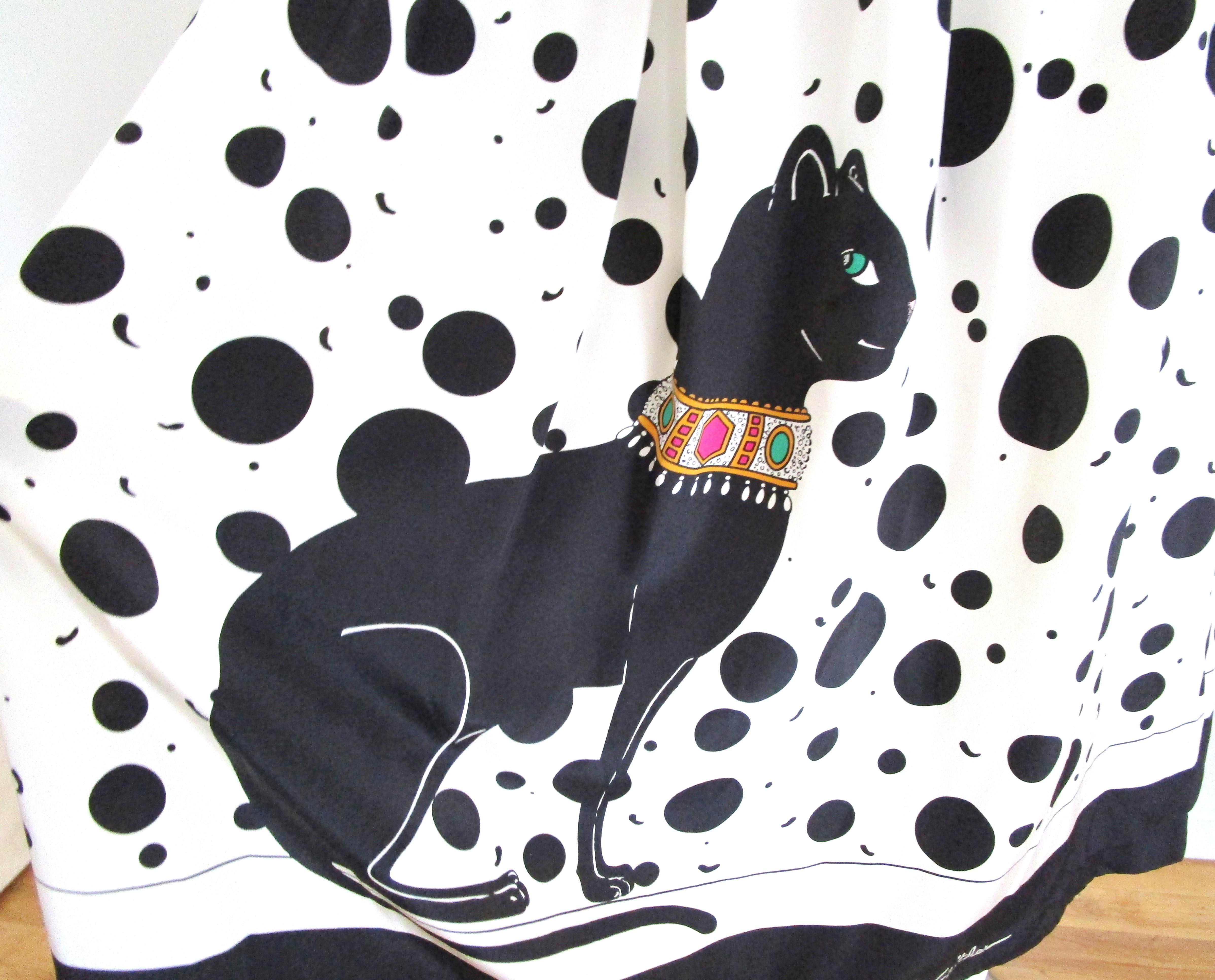 cream and black polka dot dress