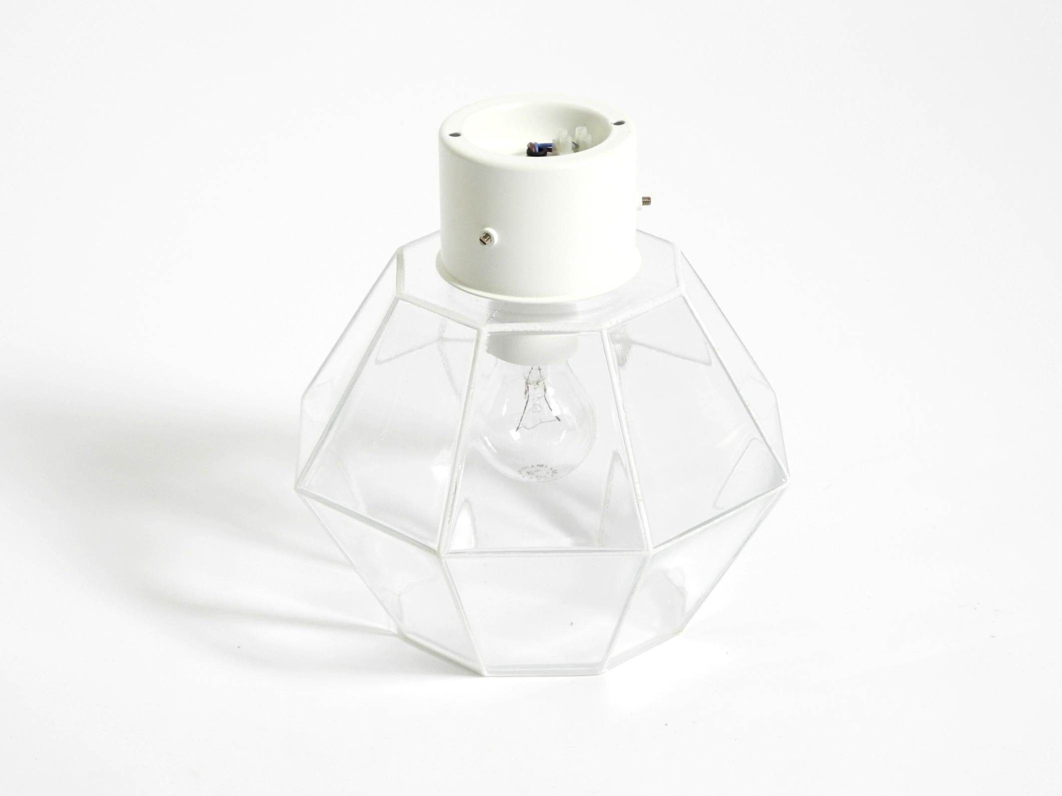 Lámpara de techo de cristal Limburg de los años 70 en forma octogonal con su caja de venta original en venta 3