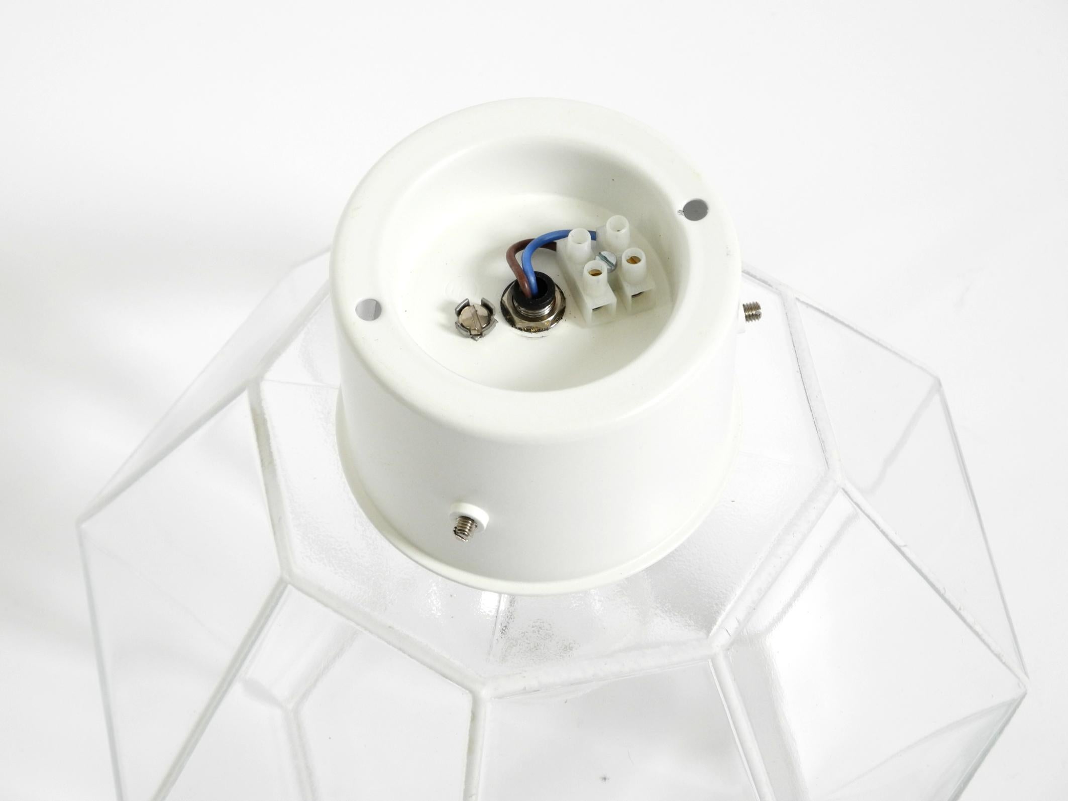 Lámpara de techo de cristal Limburg de los años 70 en forma octogonal con su caja de venta original en venta 5