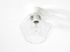 1970s Limburg glass ceiling lamp in octagon shape with its original selling box