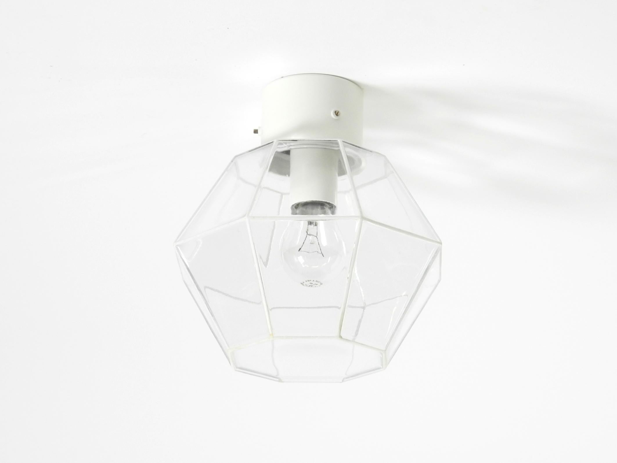 Lámpara de techo de cristal Limburg de los años 70 en forma octogonal con su caja de venta original en Bueno estado para la venta en München, DE