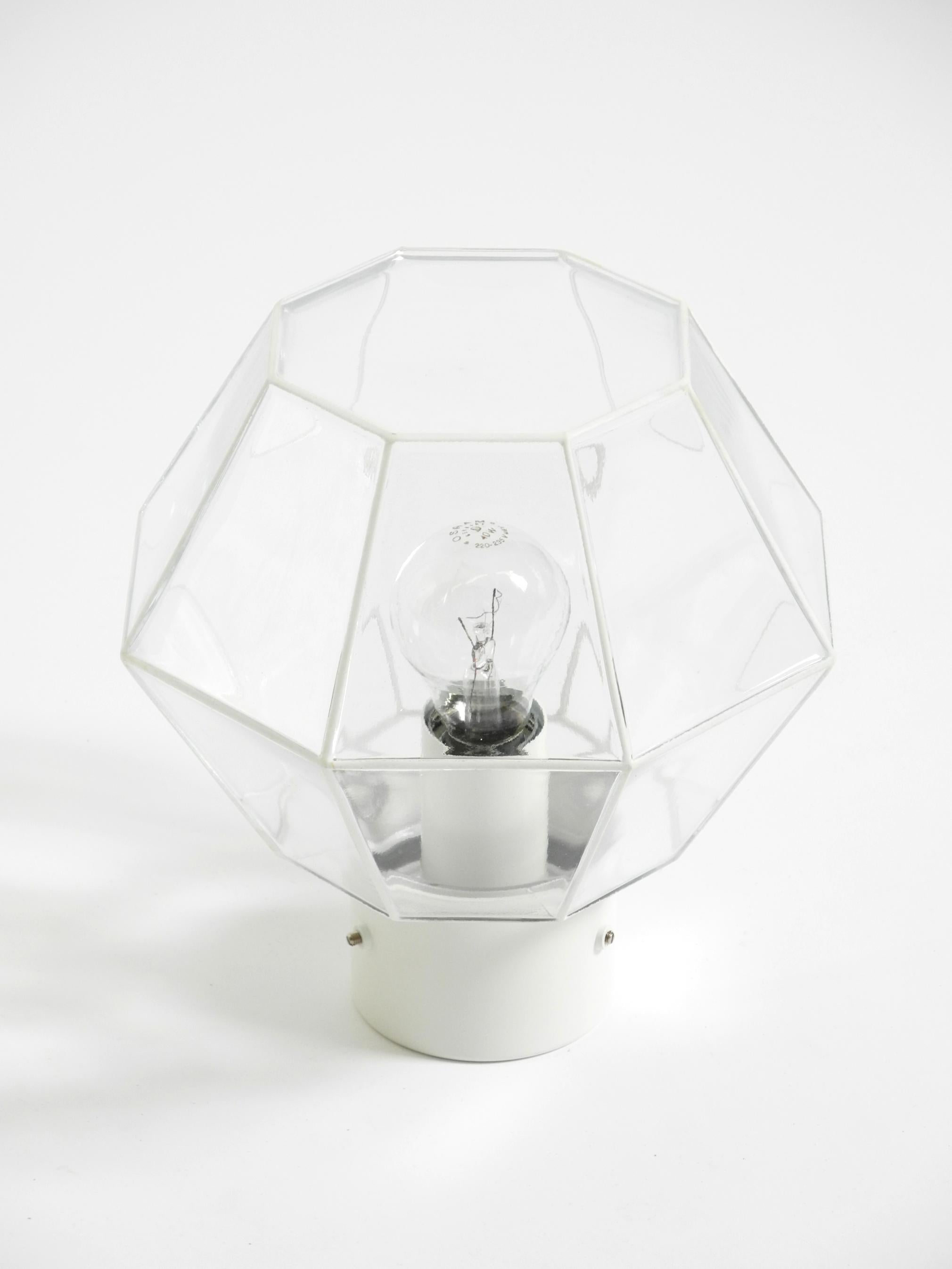 Lámpara de techo de cristal Limburg de los años 70 en forma octogonal con su caja de venta original Metal en venta