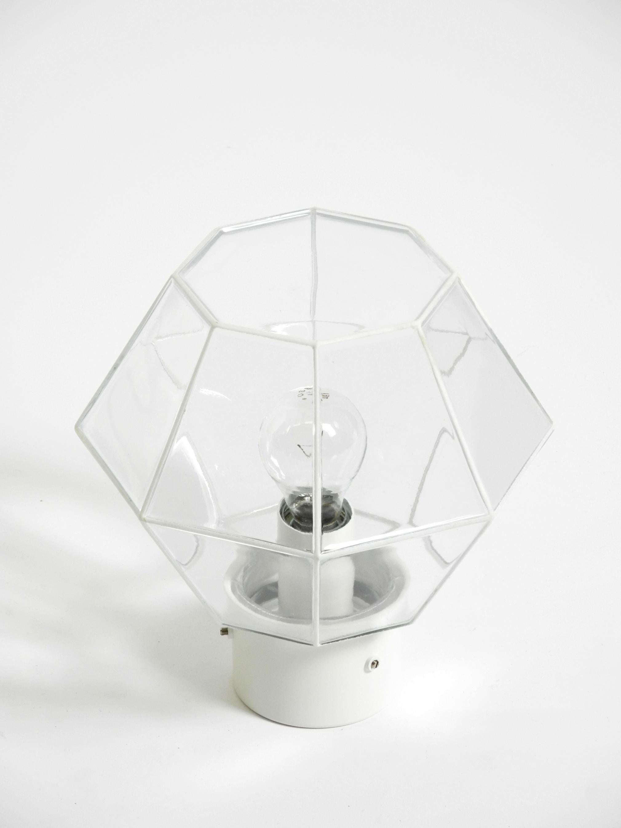 Lámpara de techo de cristal Limburg de los años 70 en forma octogonal con su caja de venta original en venta 1