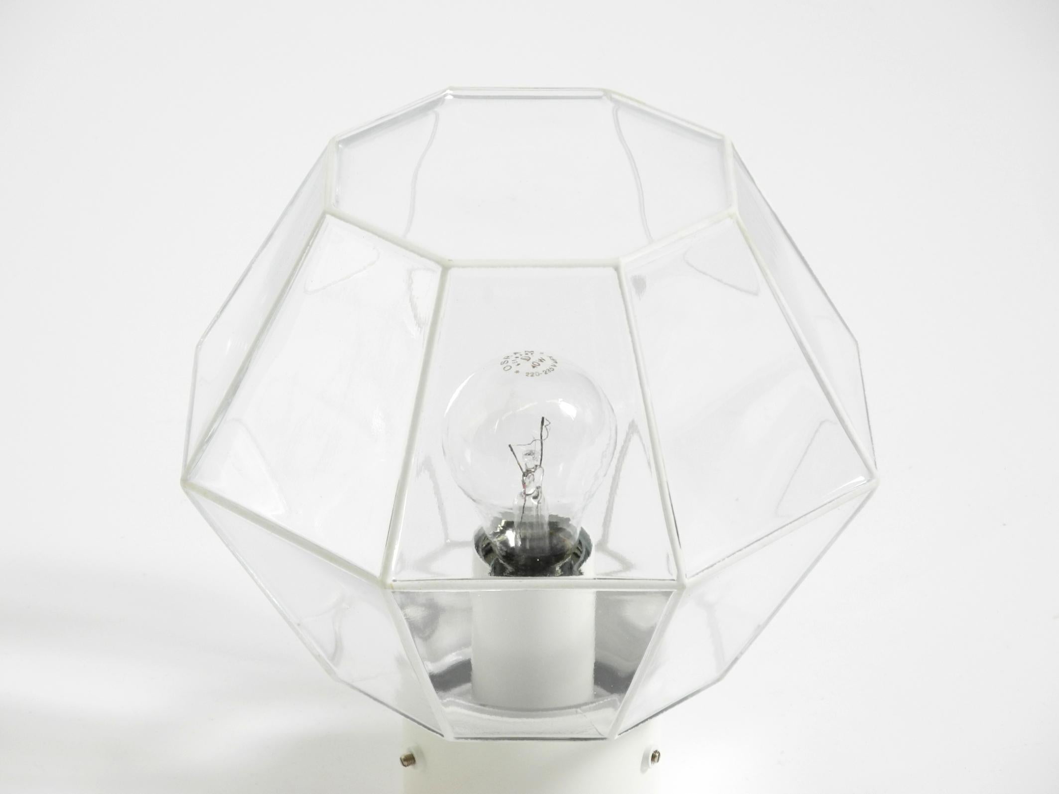 Lámpara de techo de cristal Limburg de los años 70 en forma octogonal con su caja de venta original en venta 2