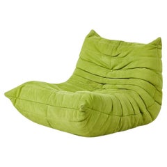 1970s Lime Green Togo Fireside Chair by Michel Ducaroy for Ligne Roset