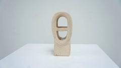 Lampe de table en pierre calcaire des années 1970 par Albert Tormos