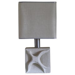 1970s Limestone Table Lamp by Albert Tormos