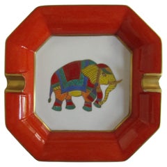 1970‘s Limoges Porcelain Ashtray Indian Elephant 
