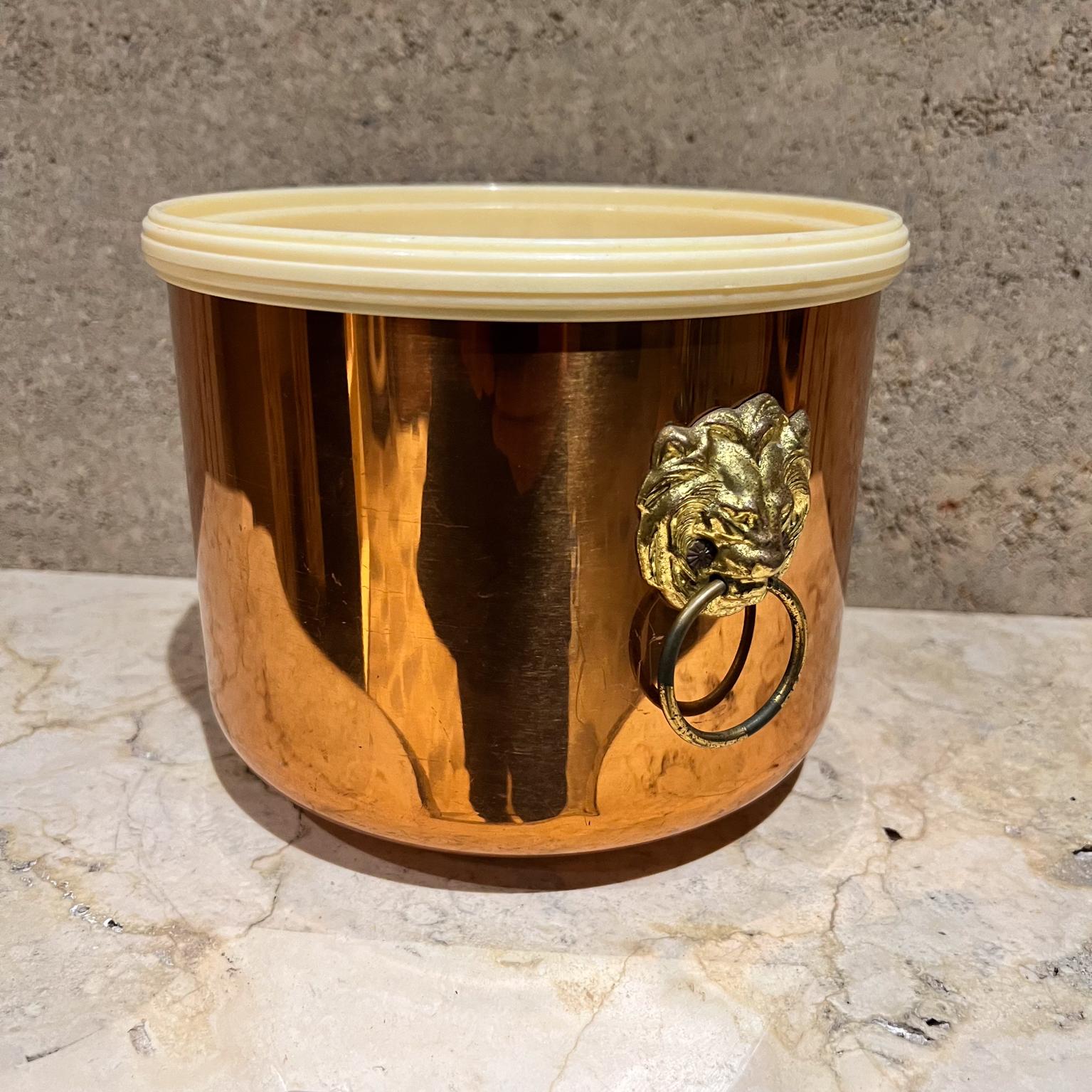 1970s Lion Ice Bucket Copper Craft Guild 6
