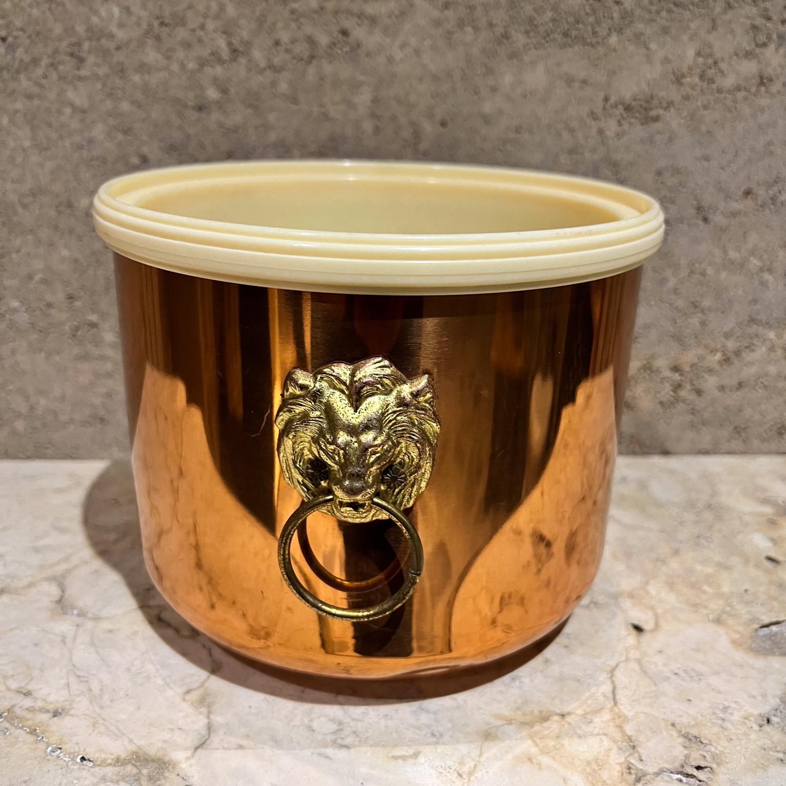 1970s Lion Ice Bucket Copper Craft Guild 9