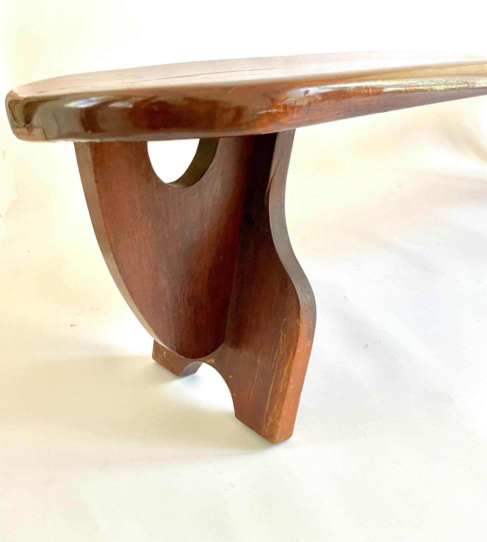 1970's Live Edge Coffee Table For Sale 5