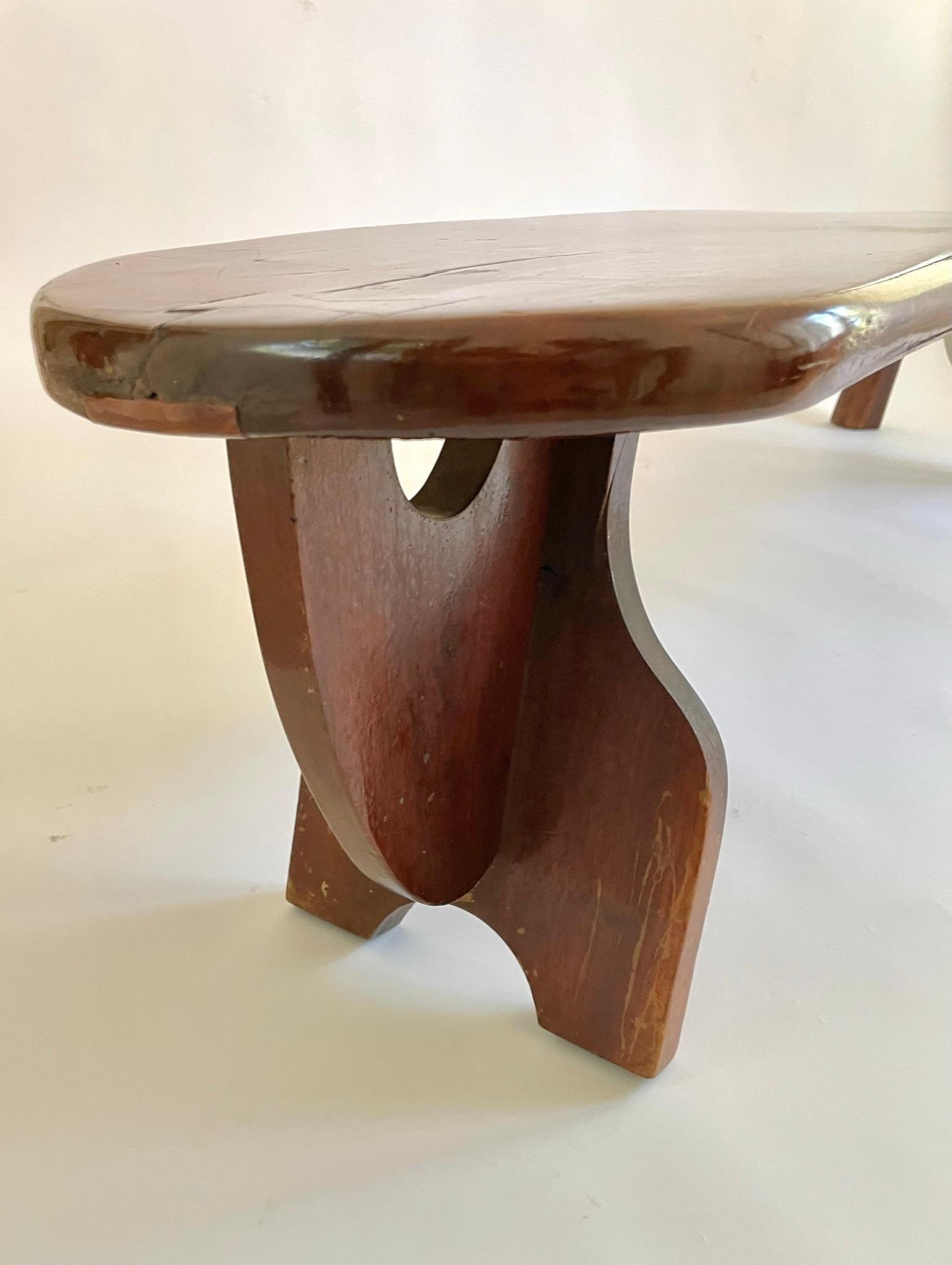 1970's Live Edge Coffee Table For Sale 6