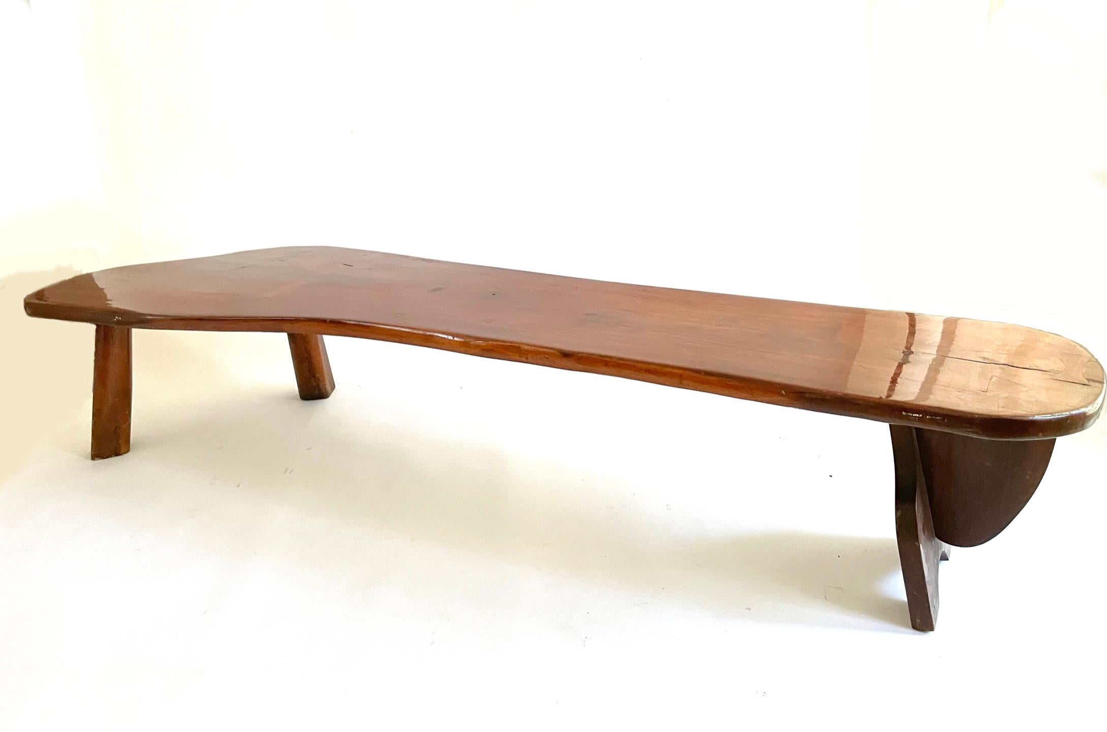 1970's Live Edge Coffee Table For Sale 2