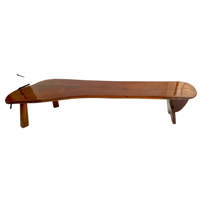 1970's Live Edge Coffee Table For Sale at 1stDibs