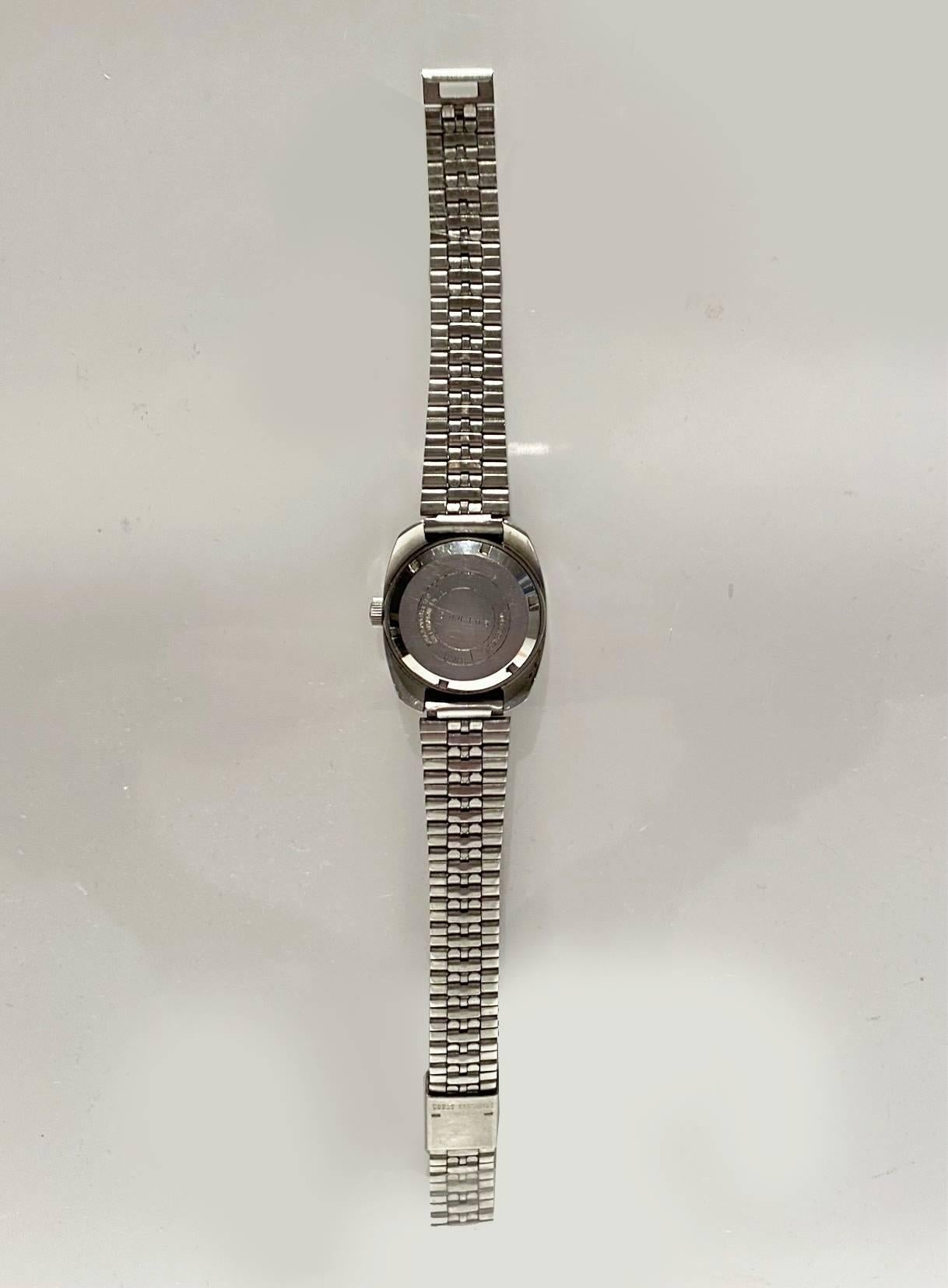 Longines Record Automatikuhr aus Stahl, 1970er Jahre  für Damen oder Herren im Angebot