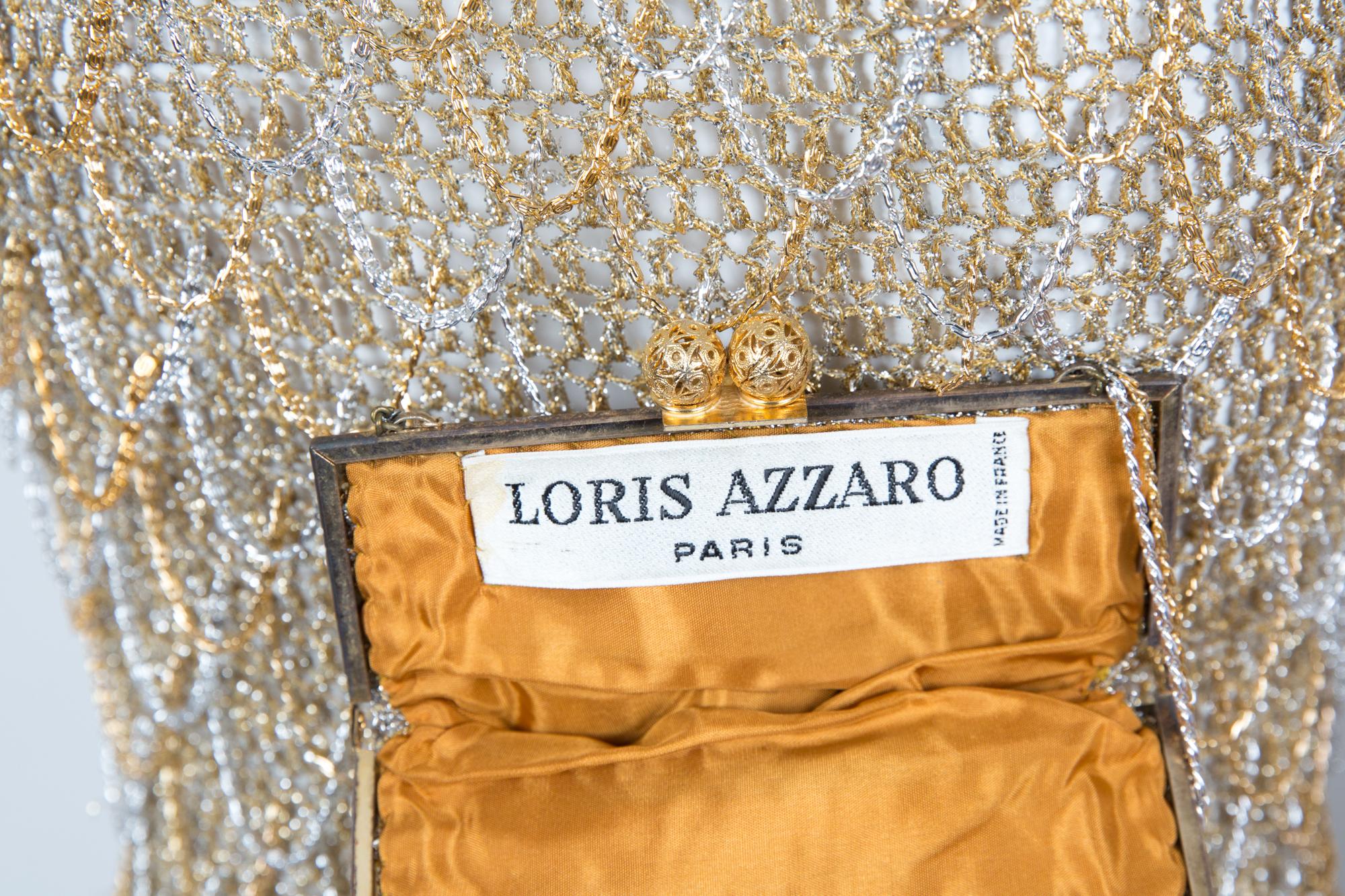 Beige Set di catene metalliche Loris Azzaro 1973 in vendita