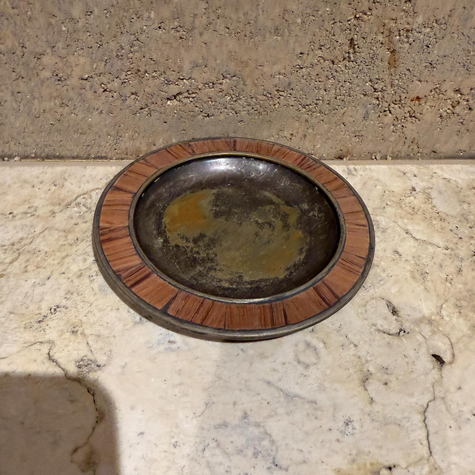 Los Castillo Plate Bronze und Silber Taxco Mexiko, 1970er Jahre (Versilberung) im Angebot