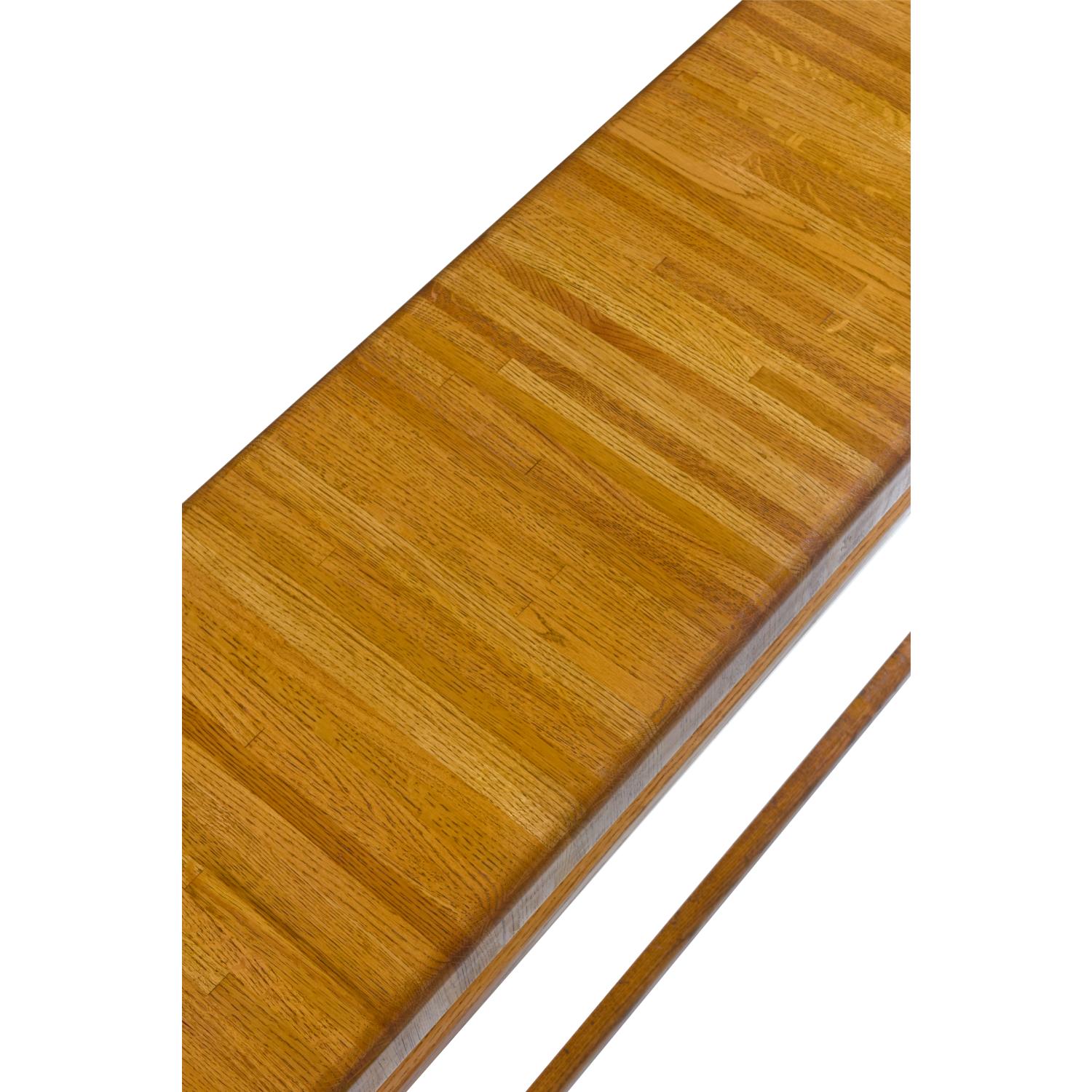 Mid-Century Modern 1970s Lou Hodges Style Solid Oak Postmodern Sofa Table Console