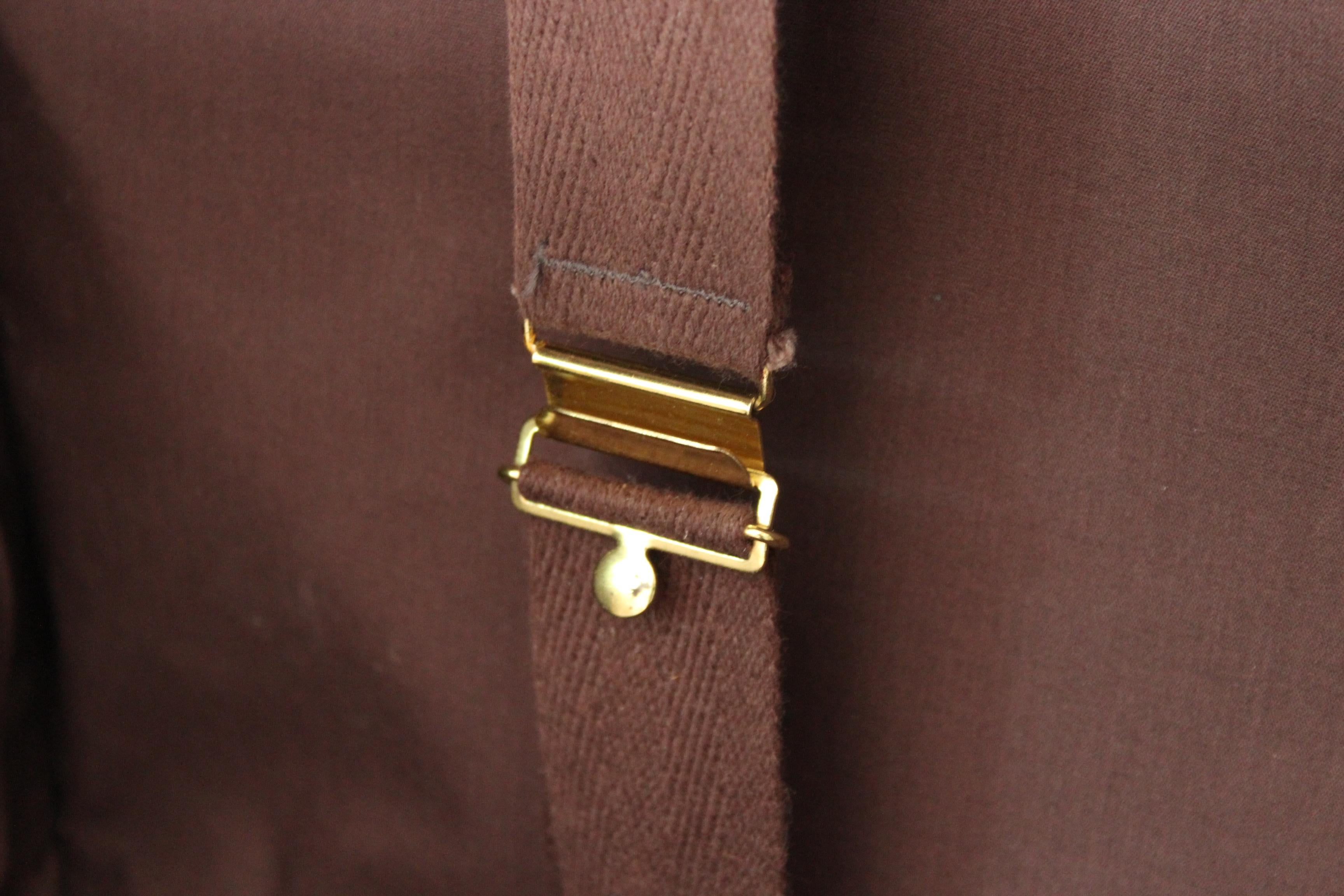 1970s Louis Vuitton Marrón Beige Lona Cuero Maleta Equipaje Pullman 75 11