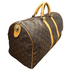 1970s LOUIS VUITTON by the French Company USA Monogram Keepall 50 Boston Bag