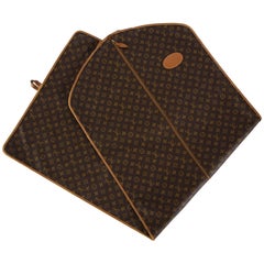 1970s Louis Vuitton Monogram Brown Coated Canvas Garment Bag