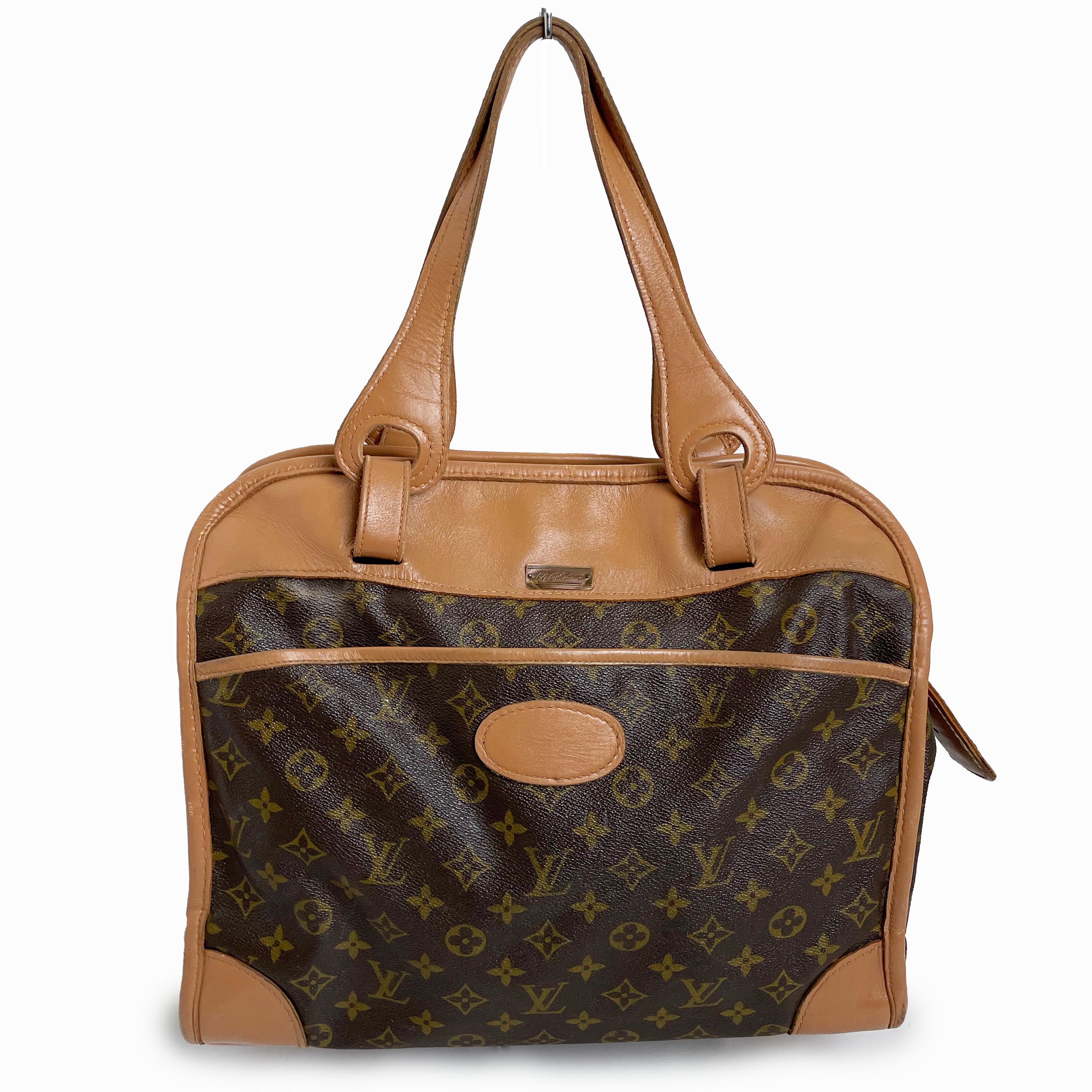 Bolso de mano con monograma de Louis Vuitton x French Luggage Co de los años 70 para Saks en Bueno estado para la venta en Port Saint Lucie, FL