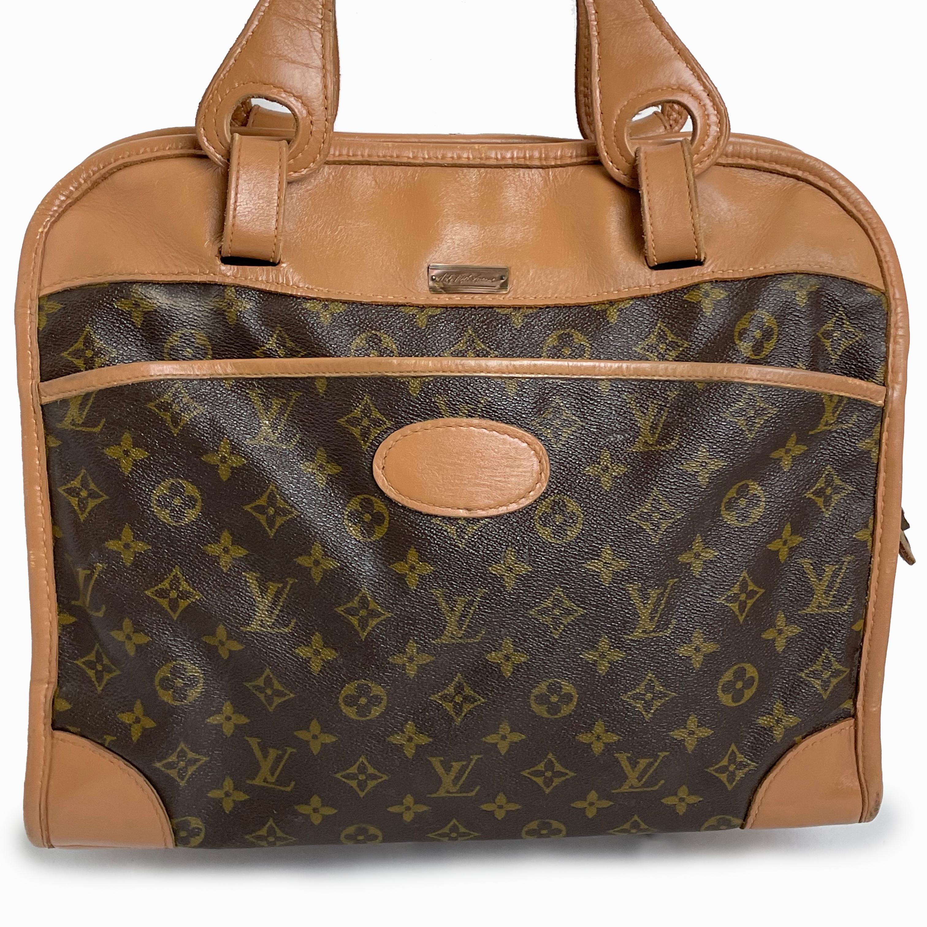 Femenino o masculino Bolso de mano con monograma de Louis Vuitton x French Luggage Co de los años 70 para Saks en venta