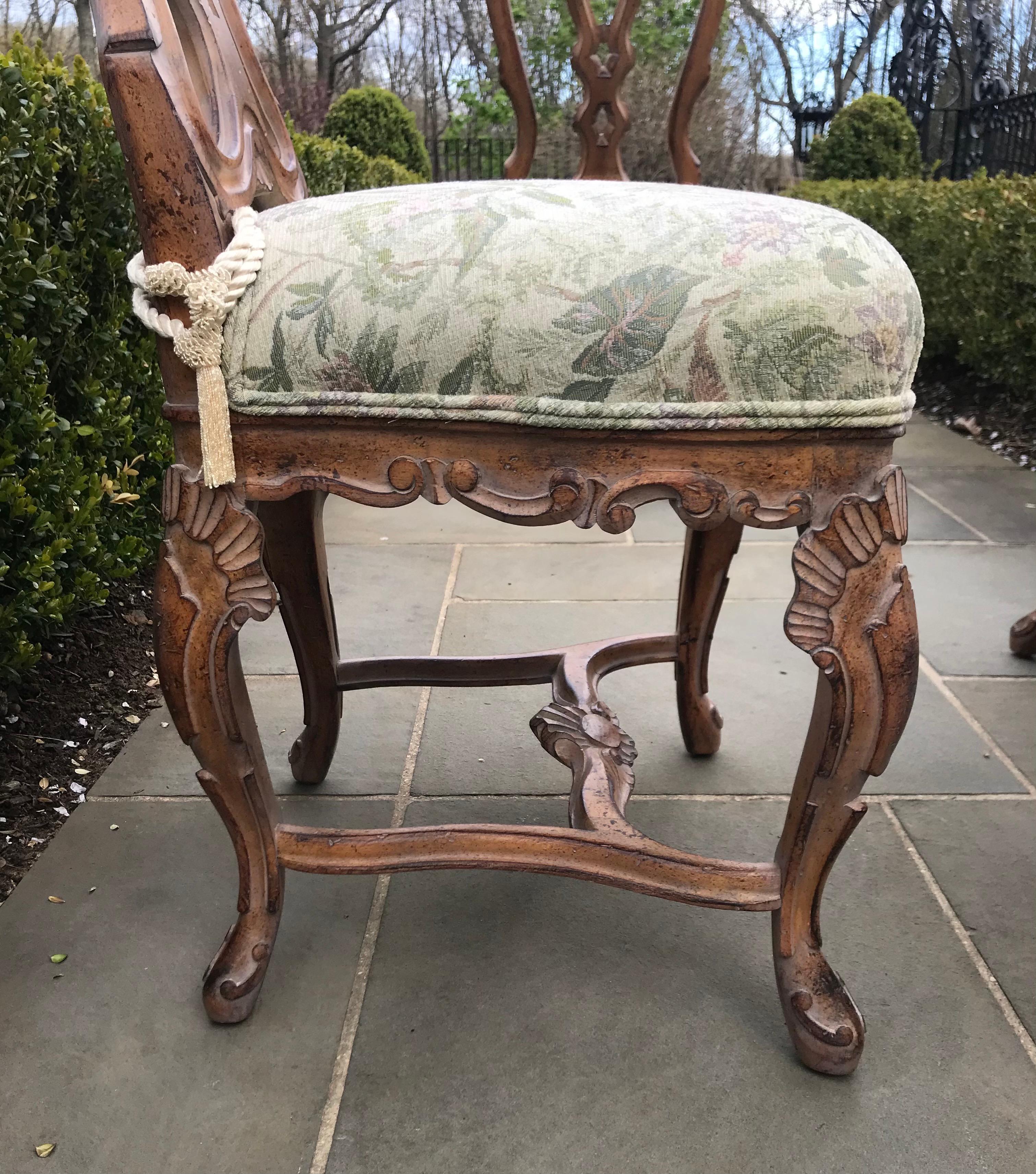 1970s Louis XV Rococo Style Dinning Chairs, Set of 4 For Sale 1