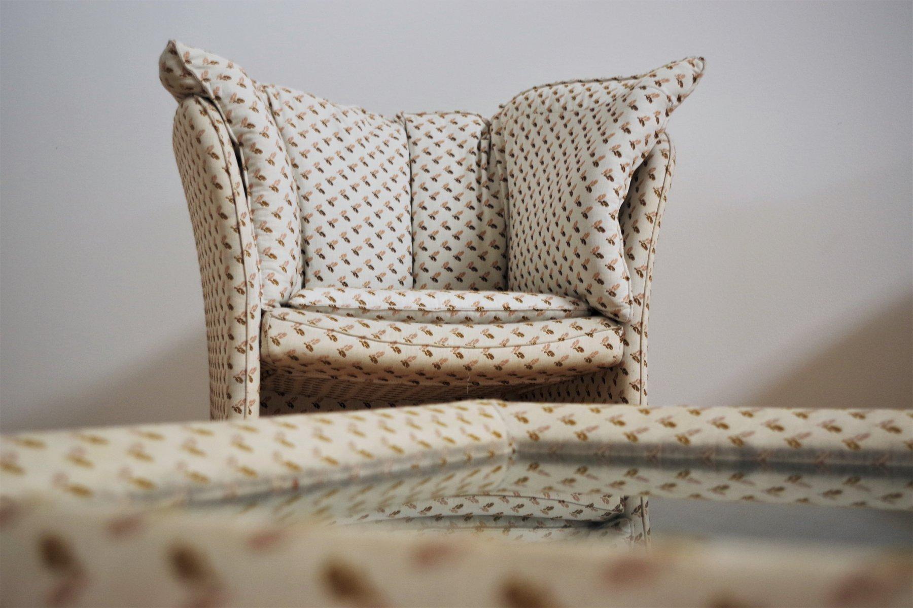 Italian 1970s Lounge Set in the Style of B&B Italia - 3 Armchairs and Coffee Table For Sale