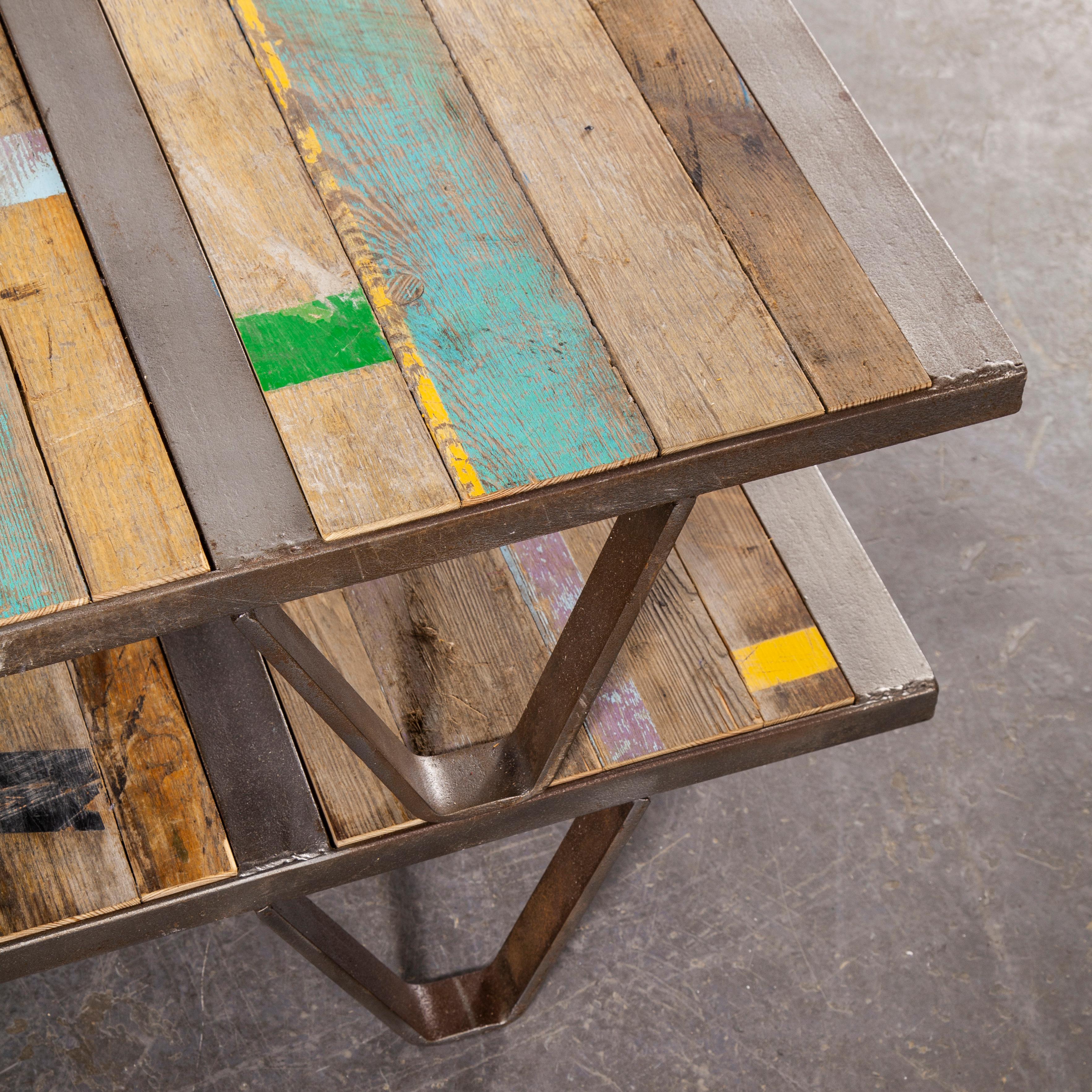 1970's Low Occasional Industrial Table, Coffee Table For Sale 7
