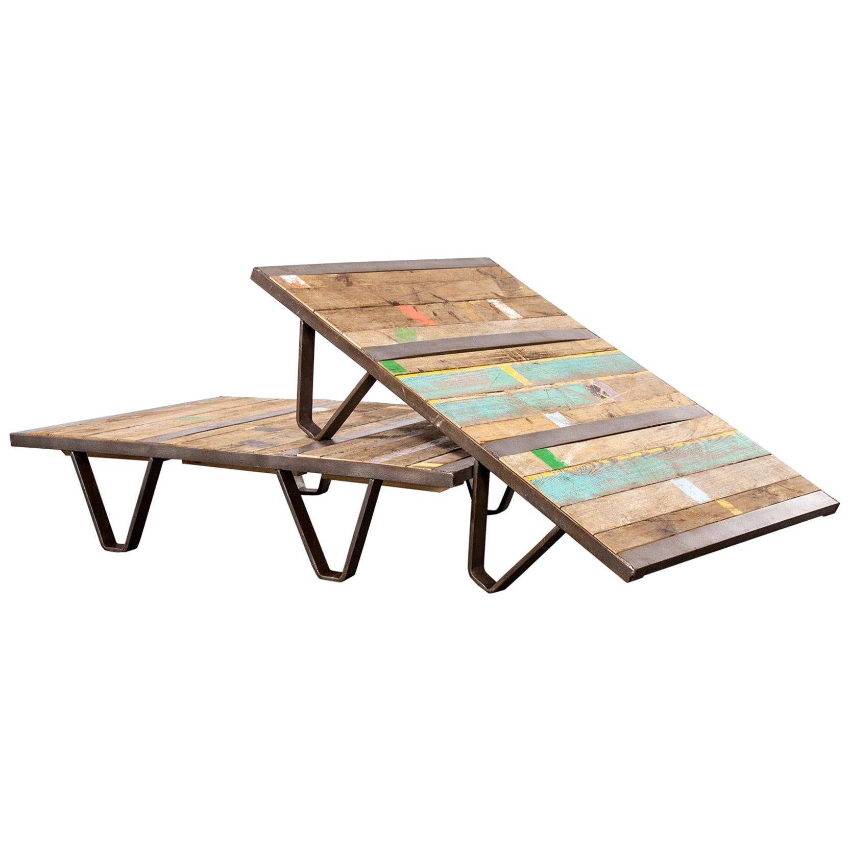 1970''s Low Occasional Industrial Tisch, Couchtisch im Angebot