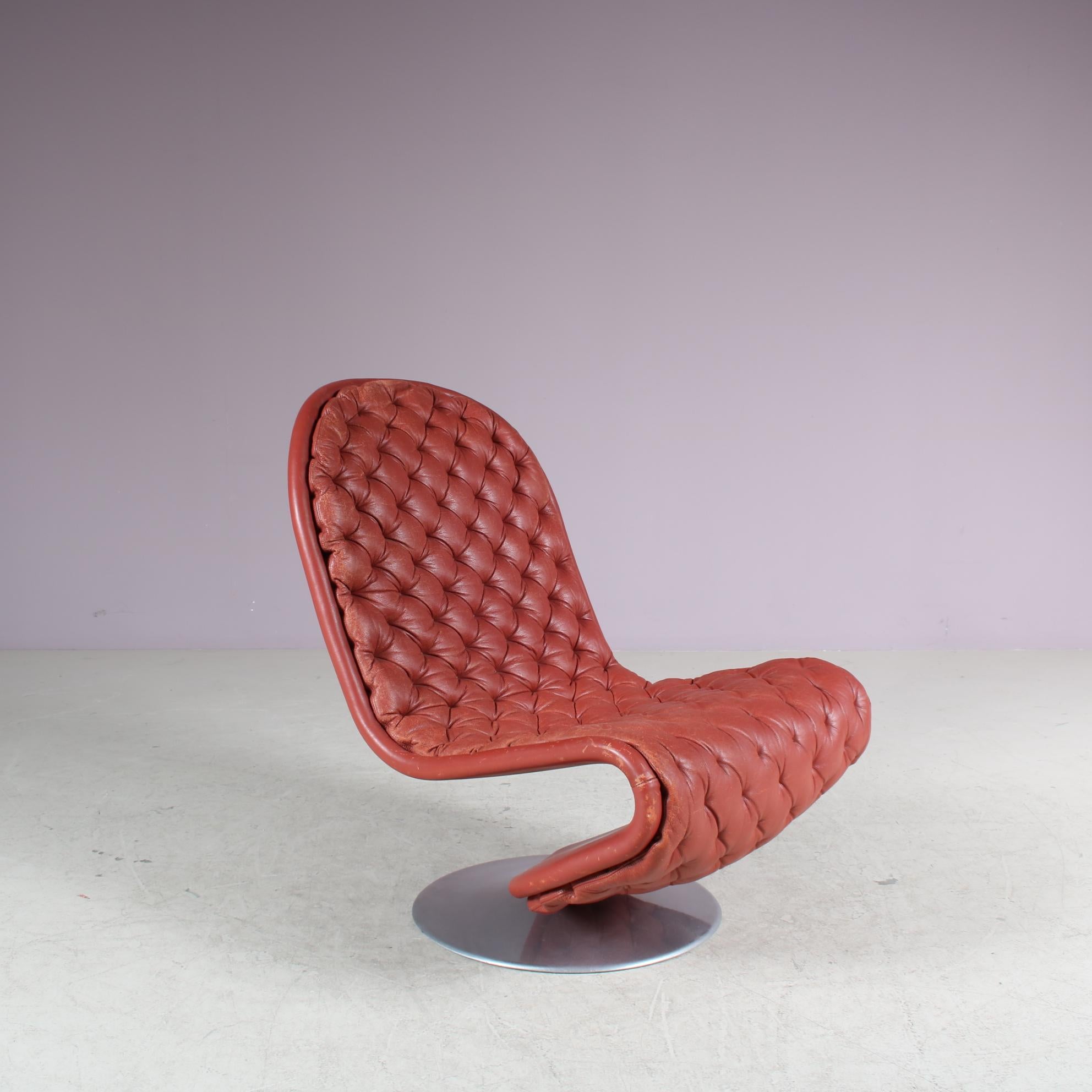 1970 Chaise Lowback 1-2-3 de Verner Panton pour Fritz Hansen, Danemark en vente 3