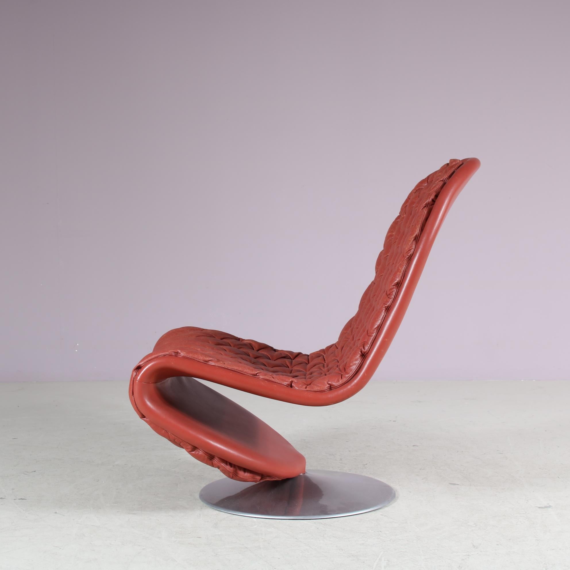 1970 Chaise Lowback 1-2-3 de Verner Panton pour Fritz Hansen, Danemark en vente 4