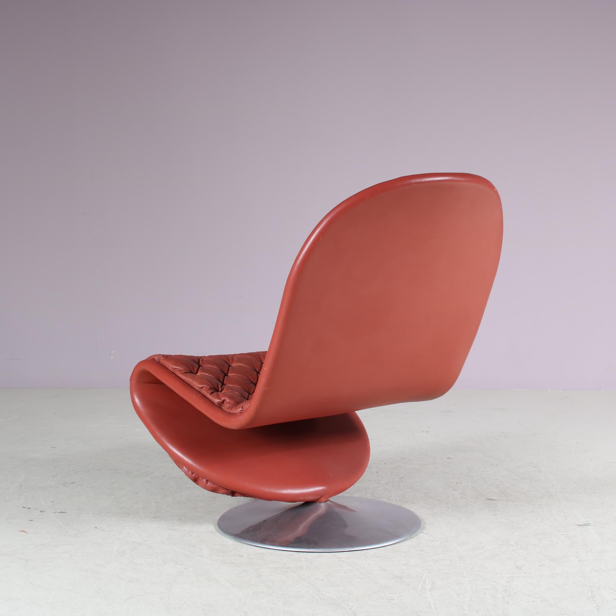 1970 Chaise Lowback 1-2-3 de Verner Panton pour Fritz Hansen, Danemark en vente 5