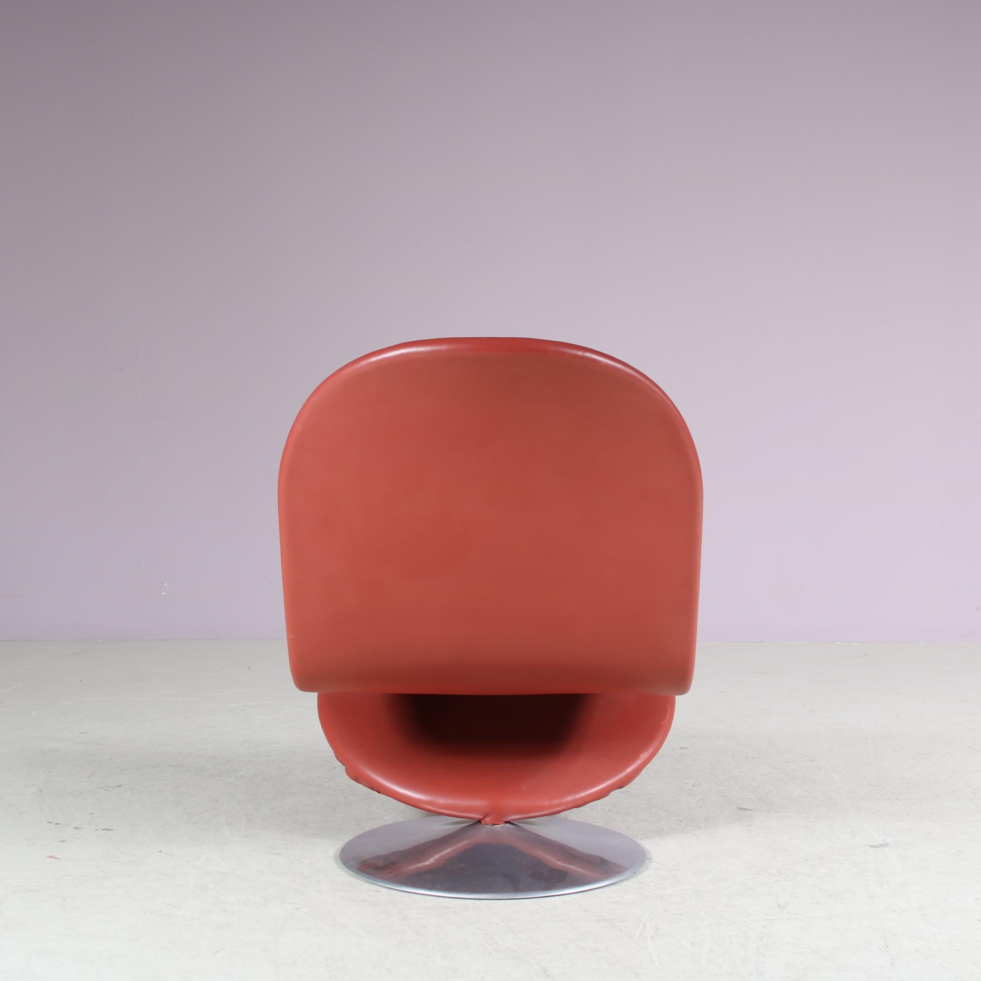 1970 Chaise Lowback 1-2-3 de Verner Panton pour Fritz Hansen, Danemark en vente 6