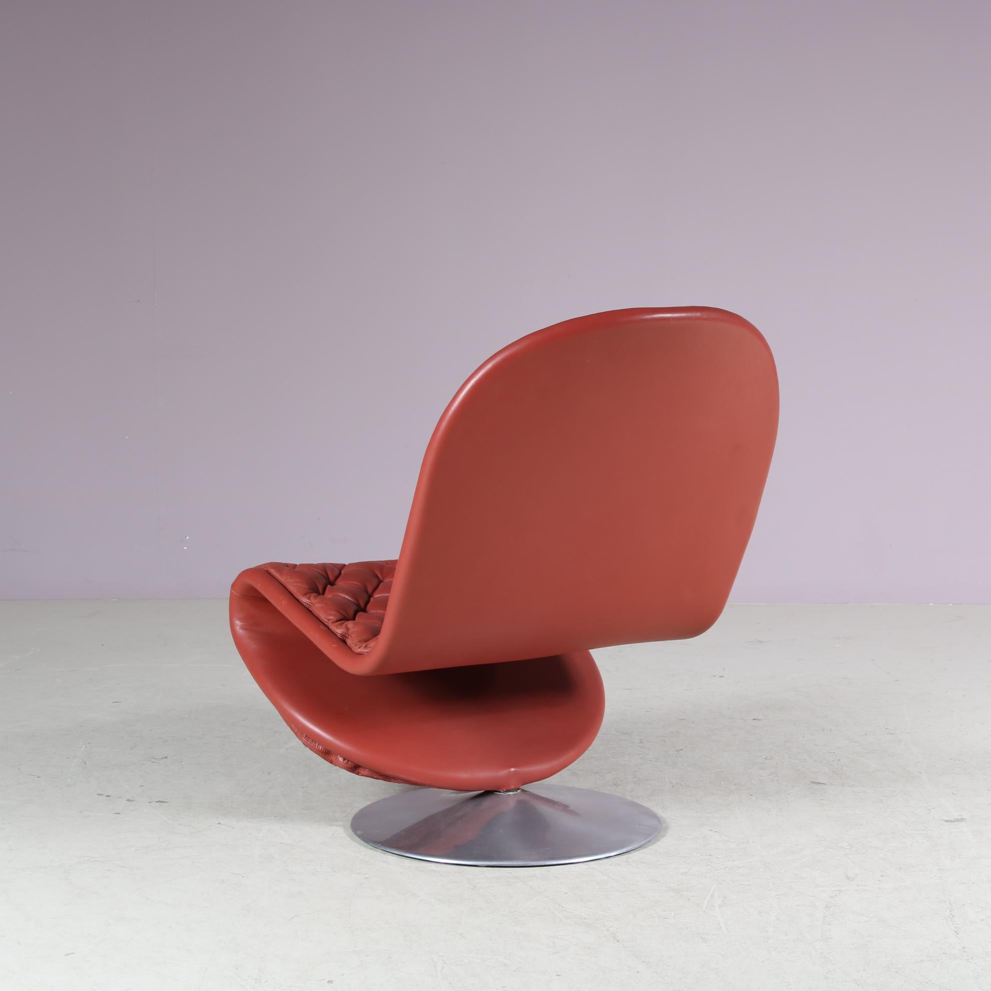 Danois 1970 Chaise Lowback 1-2-3 de Verner Panton pour Fritz Hansen, Danemark en vente