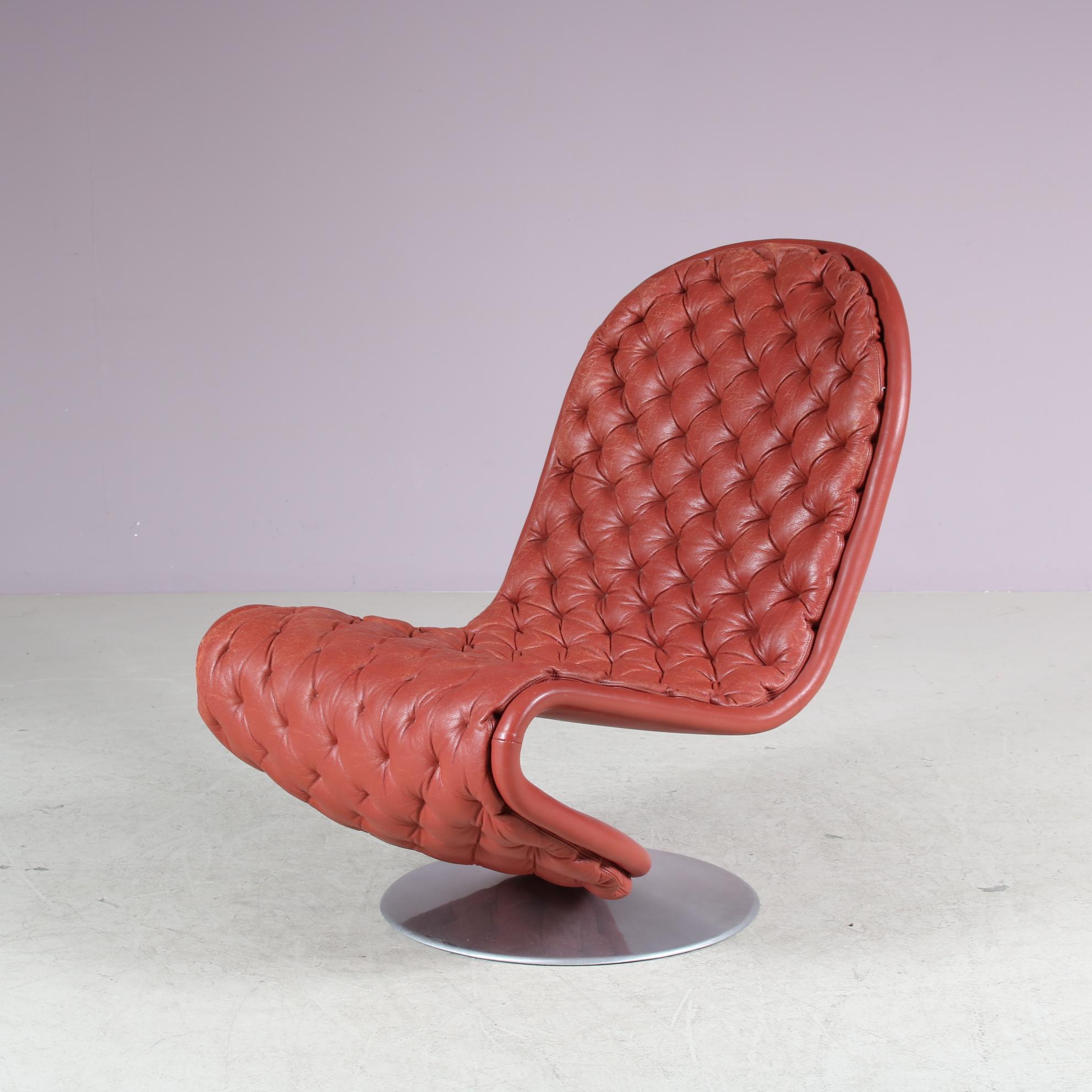1970 Chaise Lowback 1-2-3 de Verner Panton pour Fritz Hansen, Danemark en vente 1