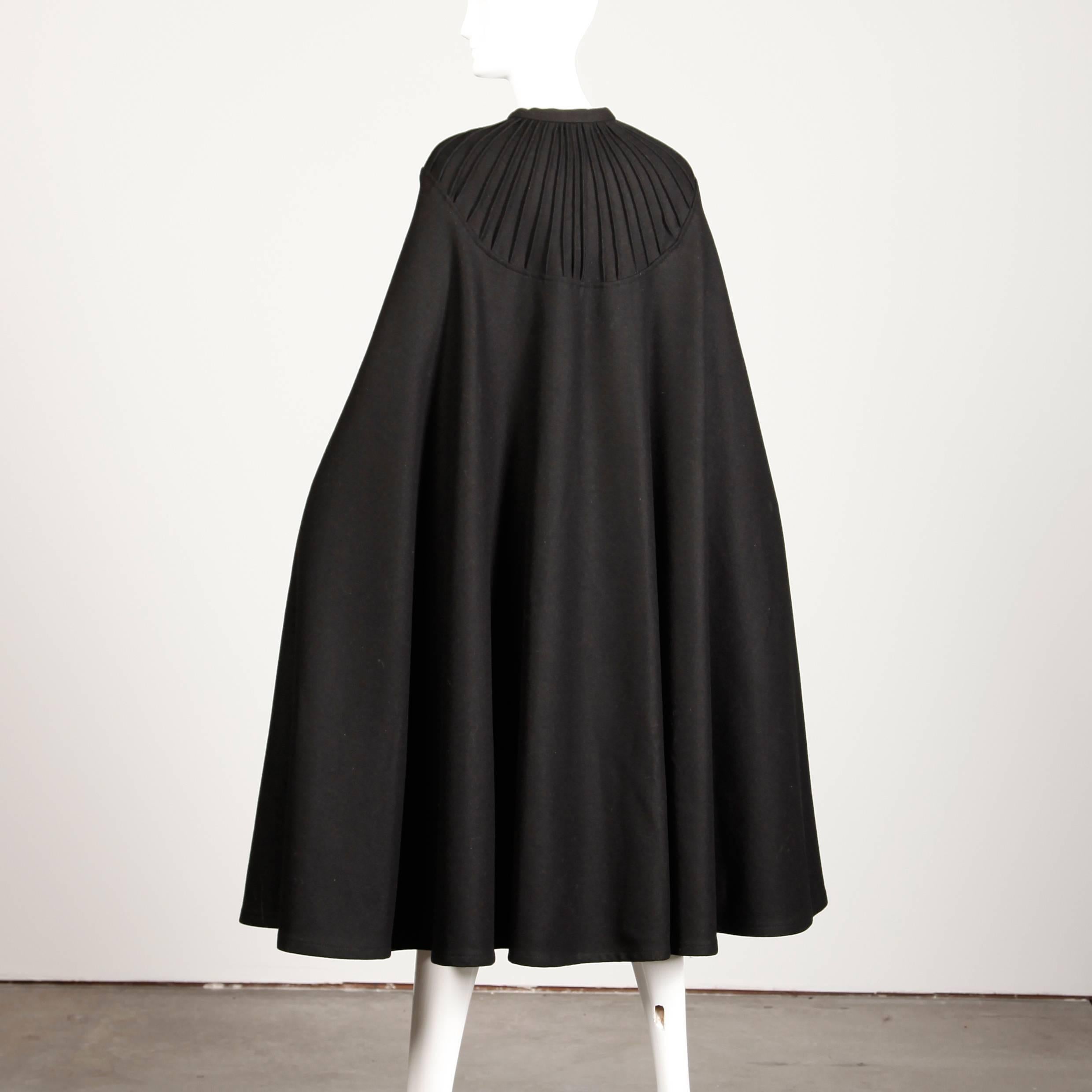 vintage black cape