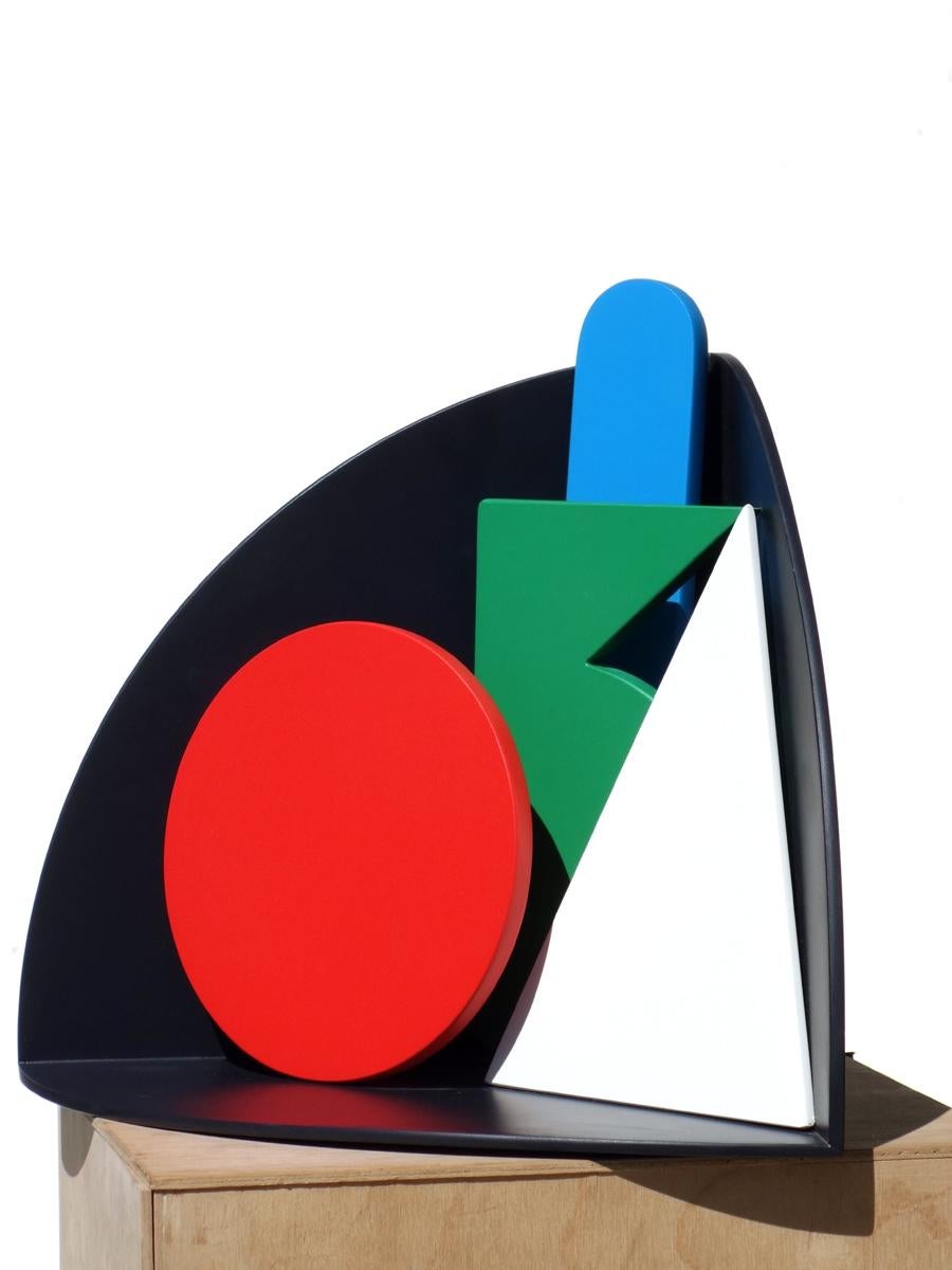 1970s Lucio Del Pezzo Trigon Diseño Italiano Neodada Framart Escultura de Madera en venta 2