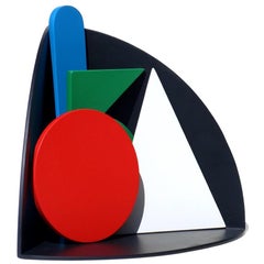 1970s Lucio Del Pezzo Trigon Italian Design Neodada Framart Wood Sculpture