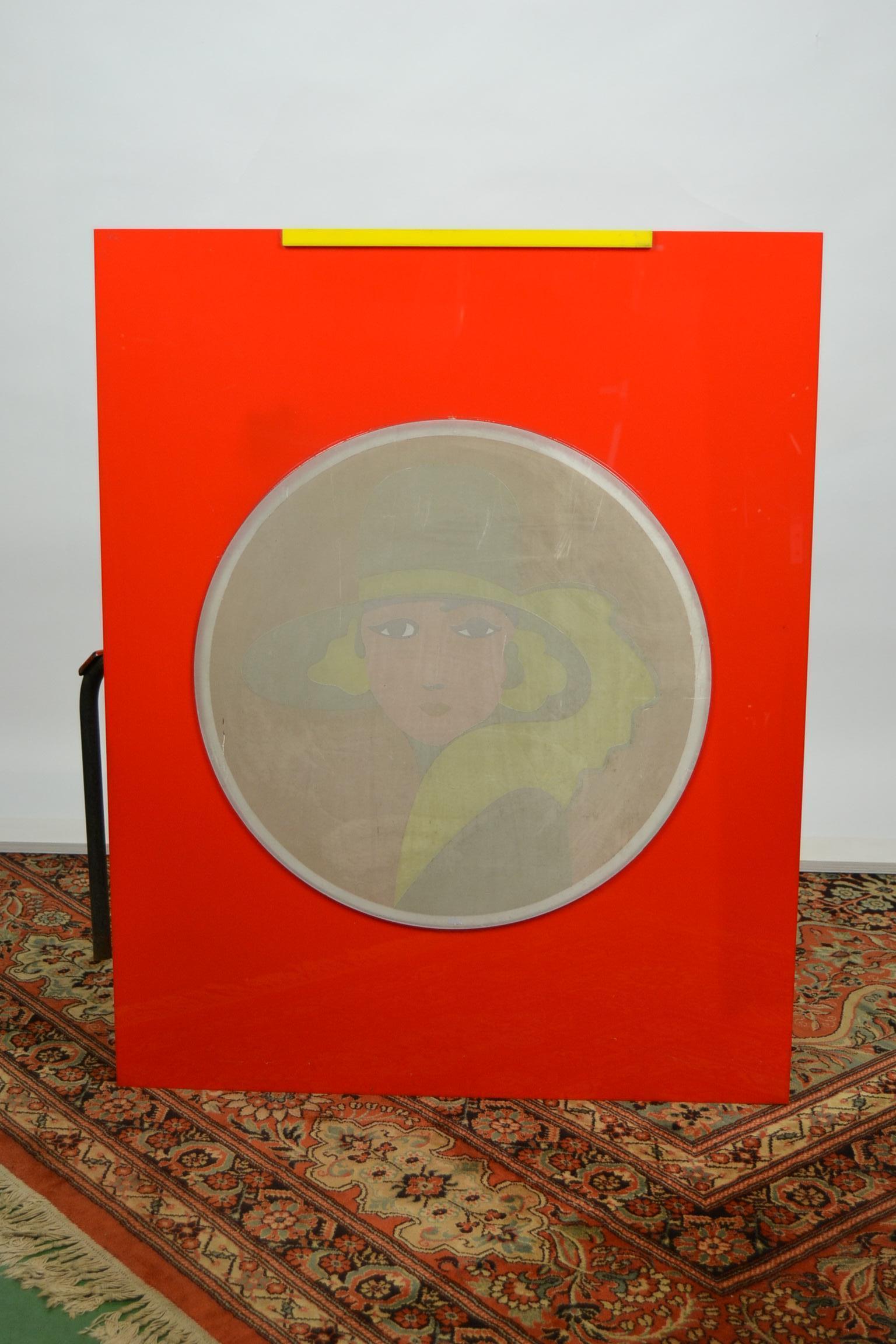1970s Lucite Advertising Sign for Belga Cigarettes Belgium 2