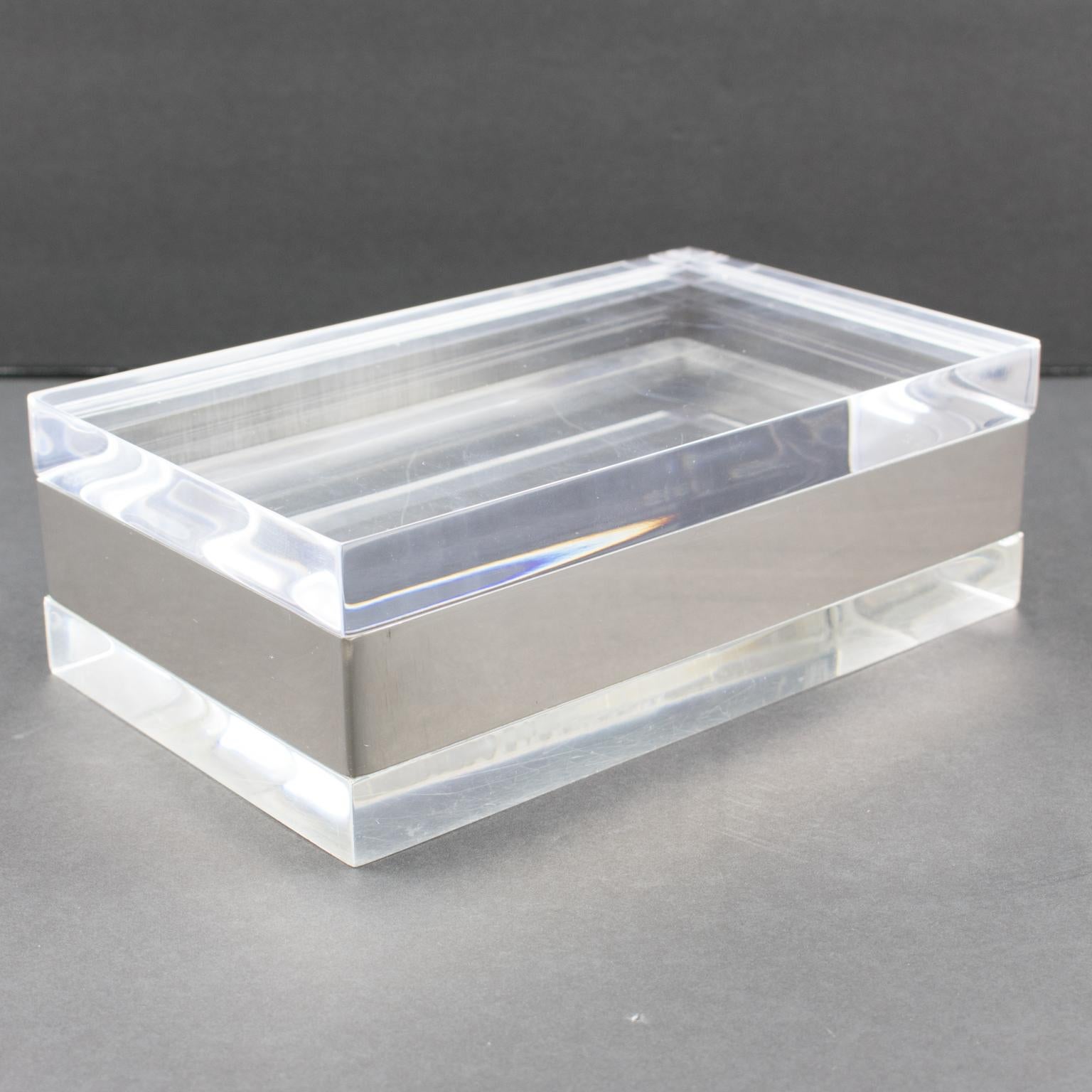 1970s Lucite and Chrome Box 2