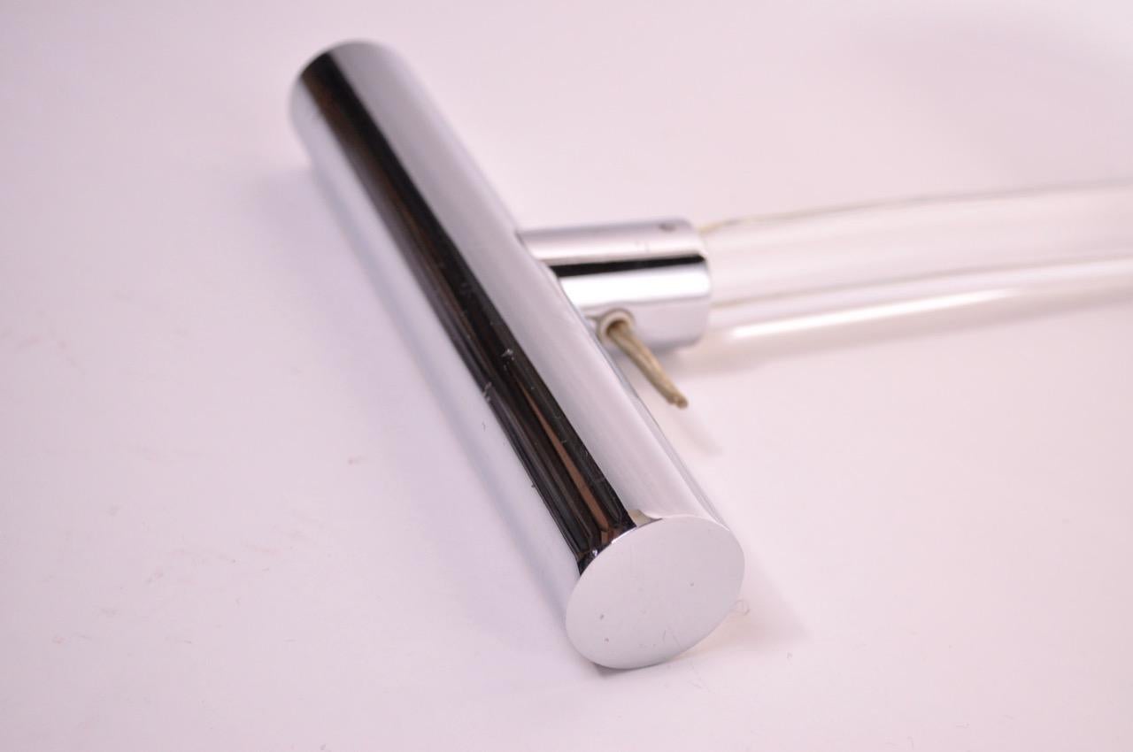 1970s Lucite and Chrome Desk Lamp by Peter Hamburger for Kovacs 11