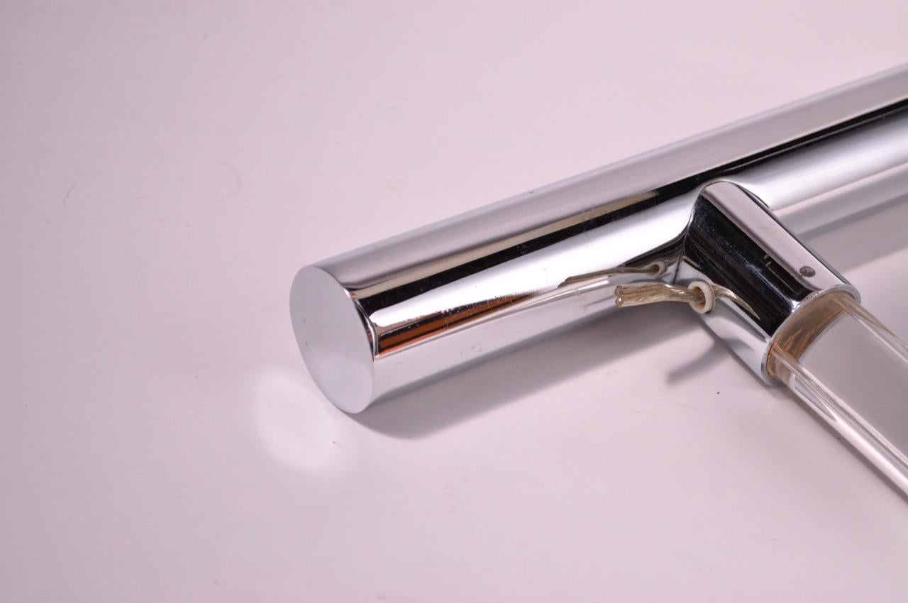 1970s Lucite and Chrome Desk Lamp by Peter Hamburger for Kovacs 13