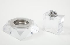 1970 Lucite Ashtray and Lighter Set
