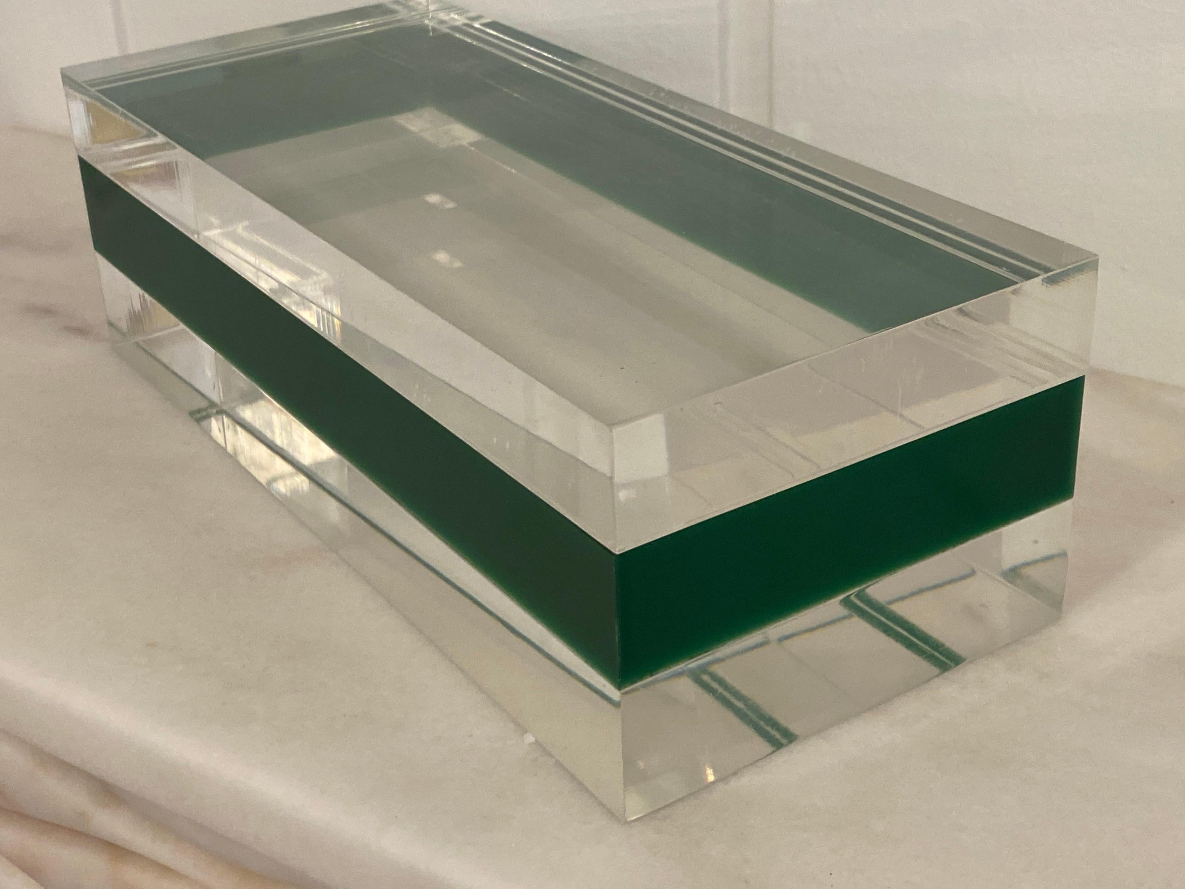 1970s Lucite Box by Alessandro Albrizzi In Good Condition In Saint-Ouen, FR